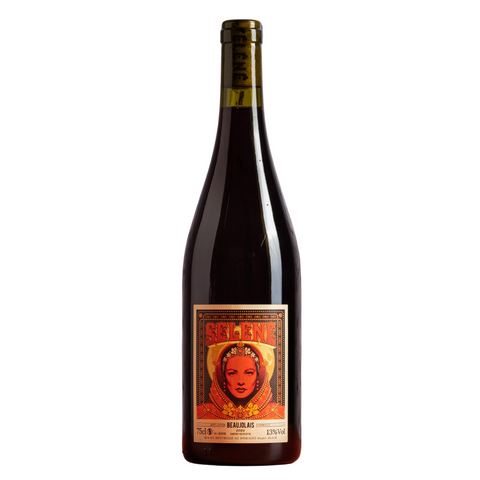 Bouteille de vin nature, vin rouge du Beaujolais du Domaine Séléné : Primeur 2023.