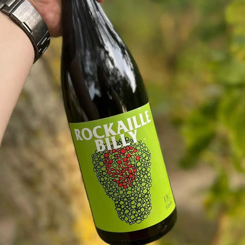 Bouteille de vin nature, vin rouge du Domaine no Control en Auvergne : Rockaille Billy.
