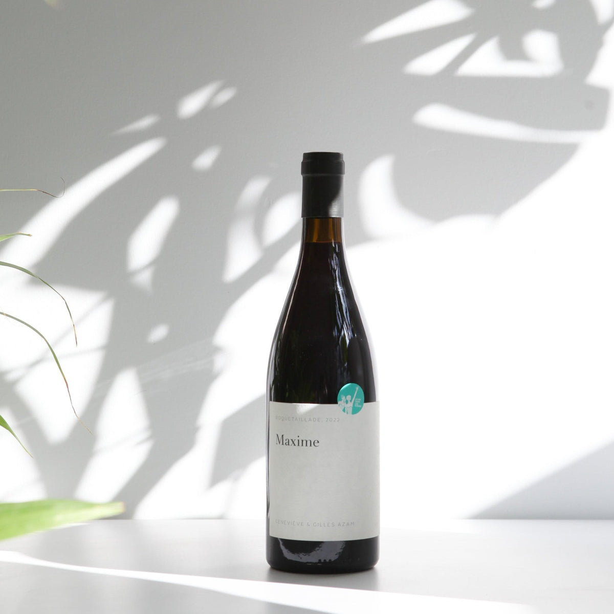 Bouteille de vin rouge naturel du Domaine Les Hautes Terres à Limoux : Maxime. Un vin nature à partager, en importation privée au Québec. Parfait pour vos accords mets-vins grâce à la sélection de Le vin dans les voiles. (image: 2 sur 2)