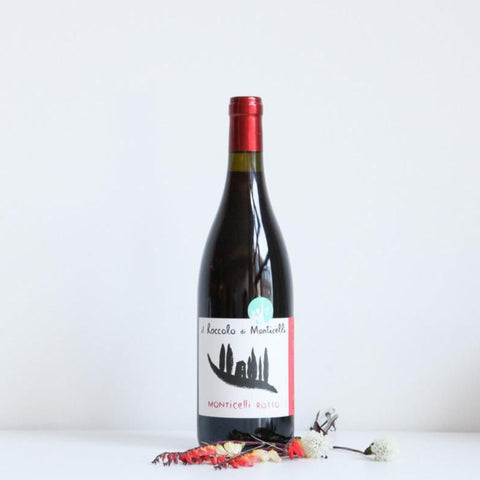 Bouteille de vin rouge naturel de la Vénétie en Italie par le domaine Il Roccolo di Monticelli : Monticelli rosso. Un vin nature à partager, en importation privée au Québec. Parfait pour vos accords mets-vins grâce à la sélection de Le vin dans les voiles.