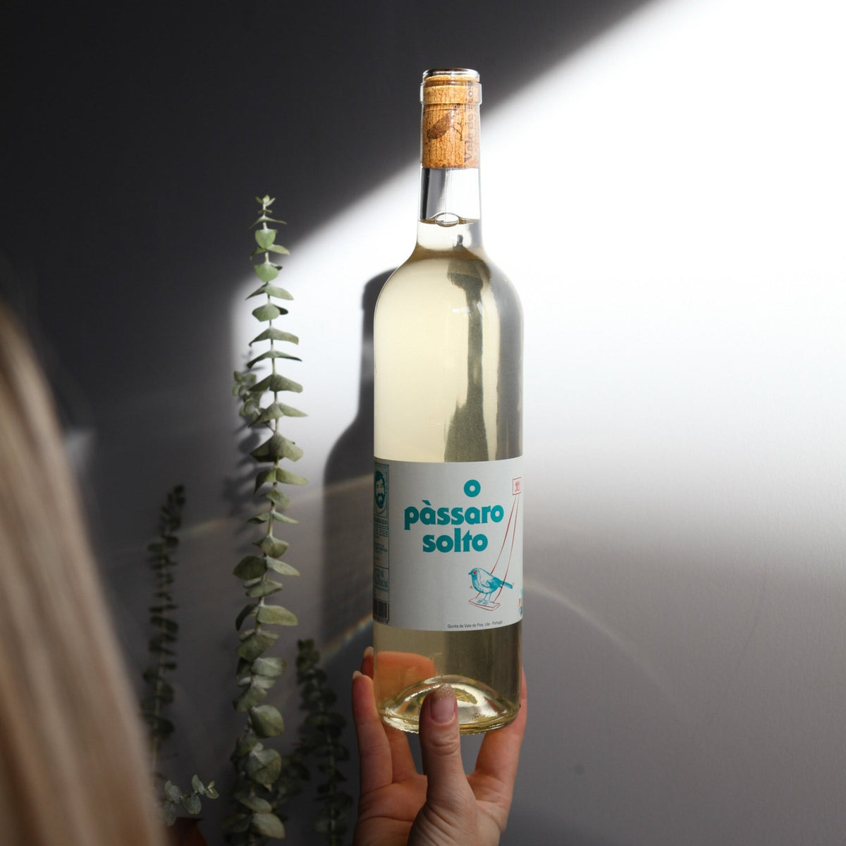 Bouteille de vin blanc naturel du Douro au Portugal par Quinta de Vale de Pios : O Passaro Solto. Un vin nature à partager, en importation privée au Québec. Parfait pour vos accords mets-vins grâce à la sélection de Le vin dans les voiles. (image : 2 sur 2)